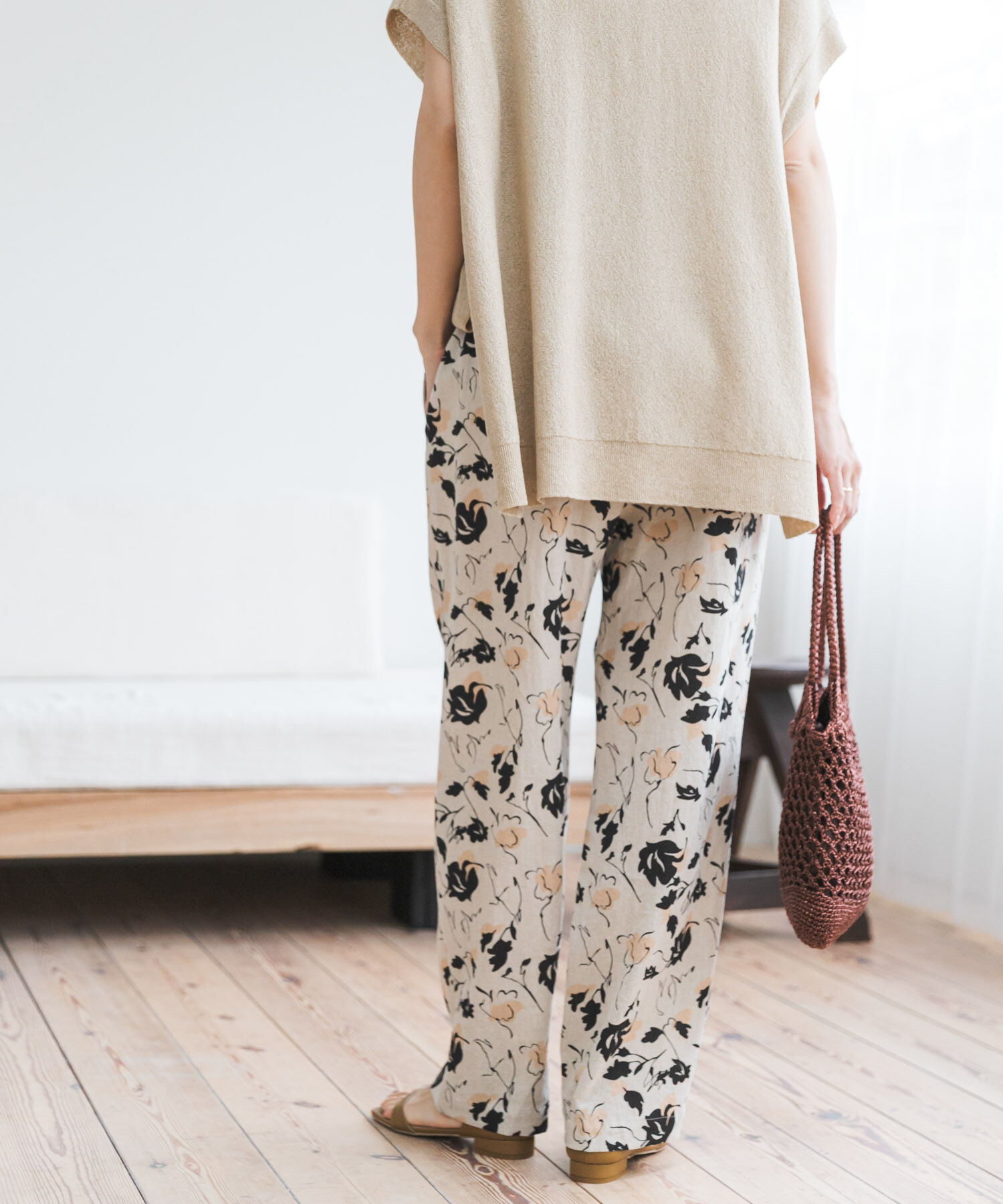 URBAN RESEARCH DOORS「『WEB限定』リネンリヨセルプリントイージーパンツ」|その他|