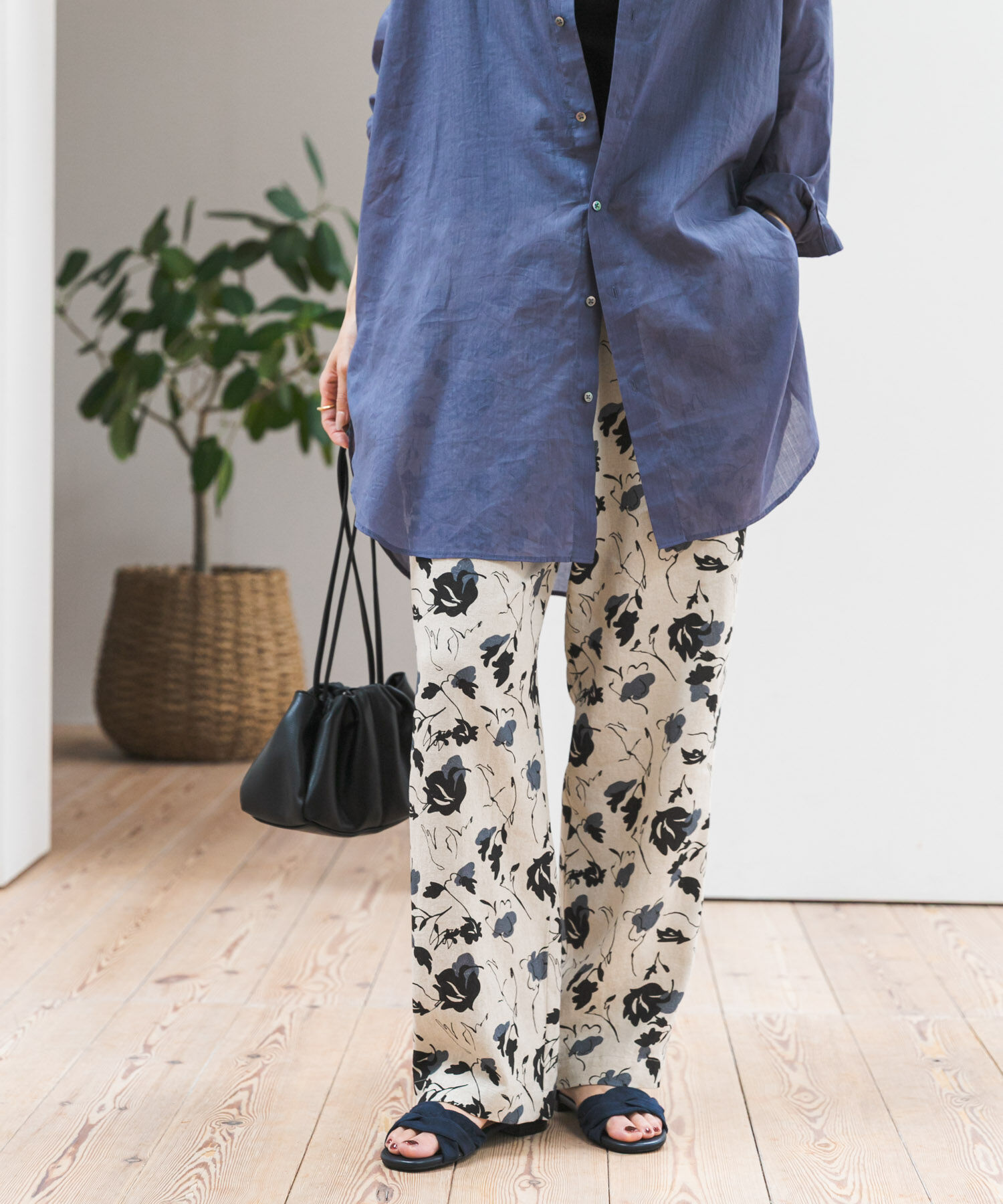 URBAN RESEARCH DOORS「『WEB限定』リネンリヨセルプリントイージーパンツ」|その他|