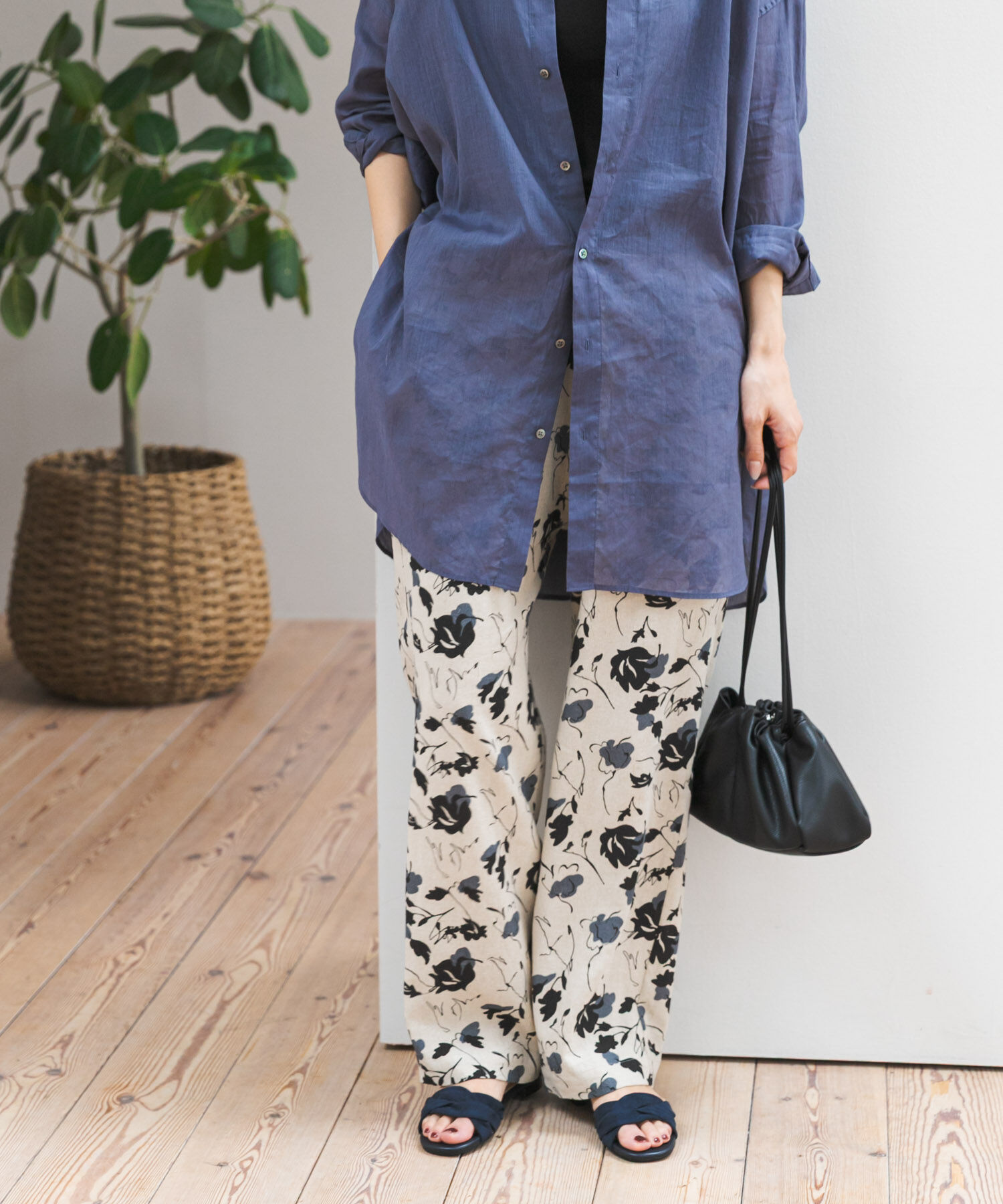 URBAN RESEARCH DOORS「『WEB限定』リネンリヨセルプリントイージーパンツ」|その他|