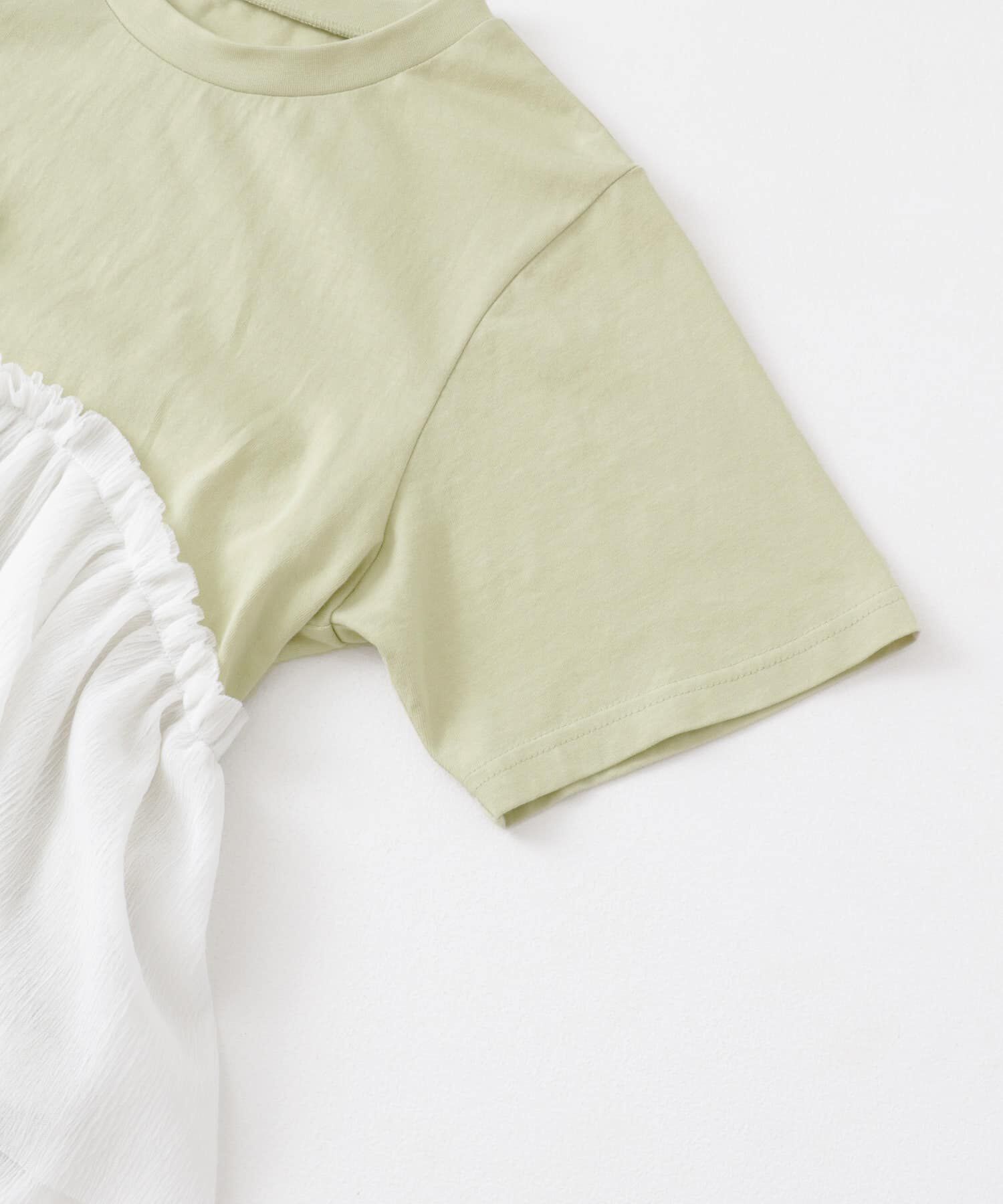  「アシメフリルドッキングTEE」|Tシャツ・カットソー|