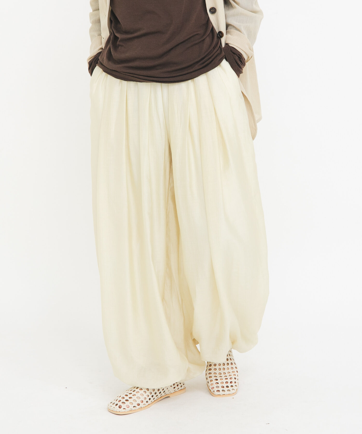  「シアーバルーンパンツ」|その他|アイボリー