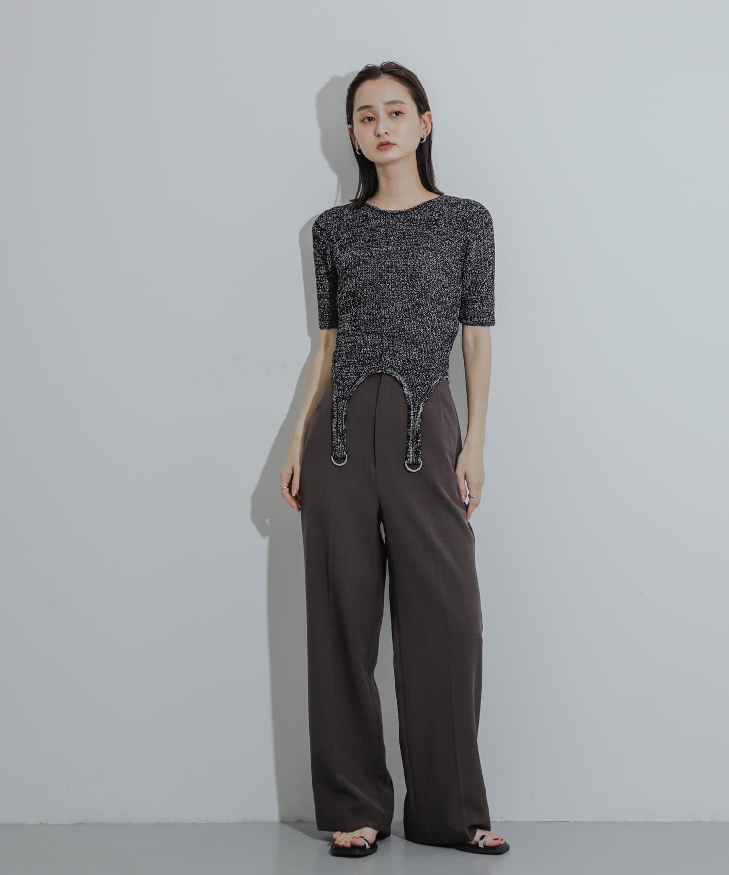 SENSE OF PLACE by URBAN RESEARCH「ガーターデザインセーター(5分袖)」|ニット・セーター|