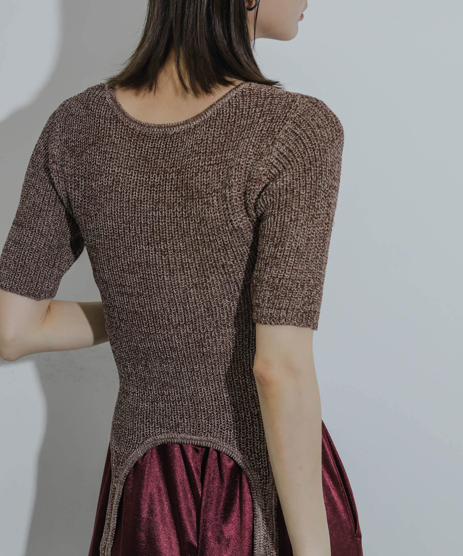 SENSE OF PLACE by URBAN RESEARCH「ガーターデザインセーター(5分袖)」|ニット・セーター|