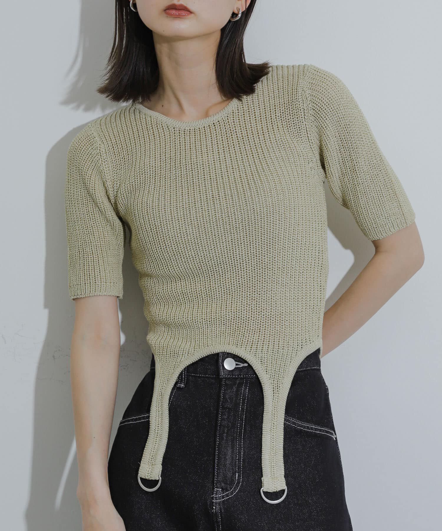 SENSE OF PLACE by URBAN RESEARCH「ガーターデザインセーター(5分袖)」|ニット・セーター|