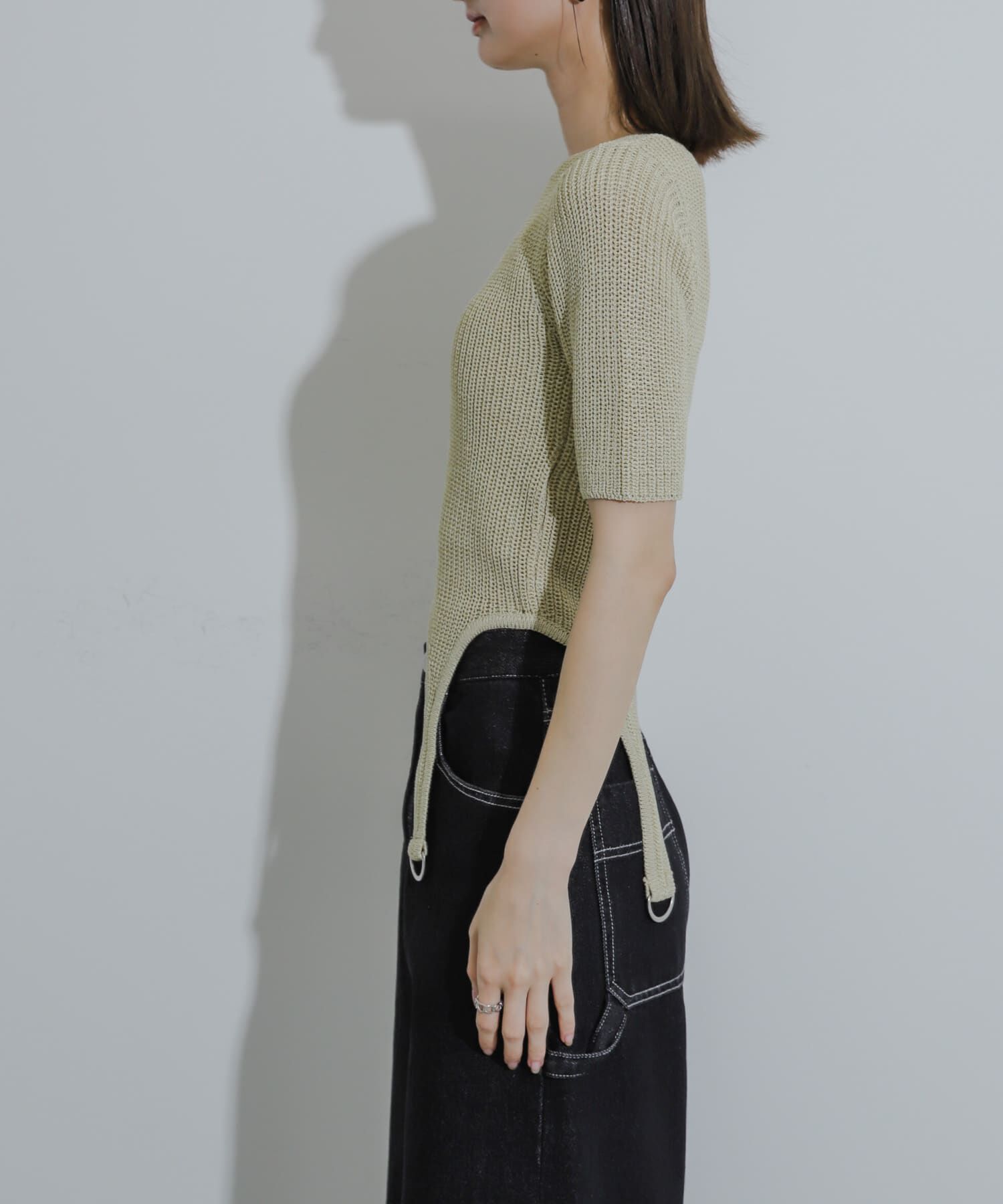 SENSE OF PLACE by URBAN RESEARCH「ガーターデザインセーター(5分袖)」|ニット・セーター|