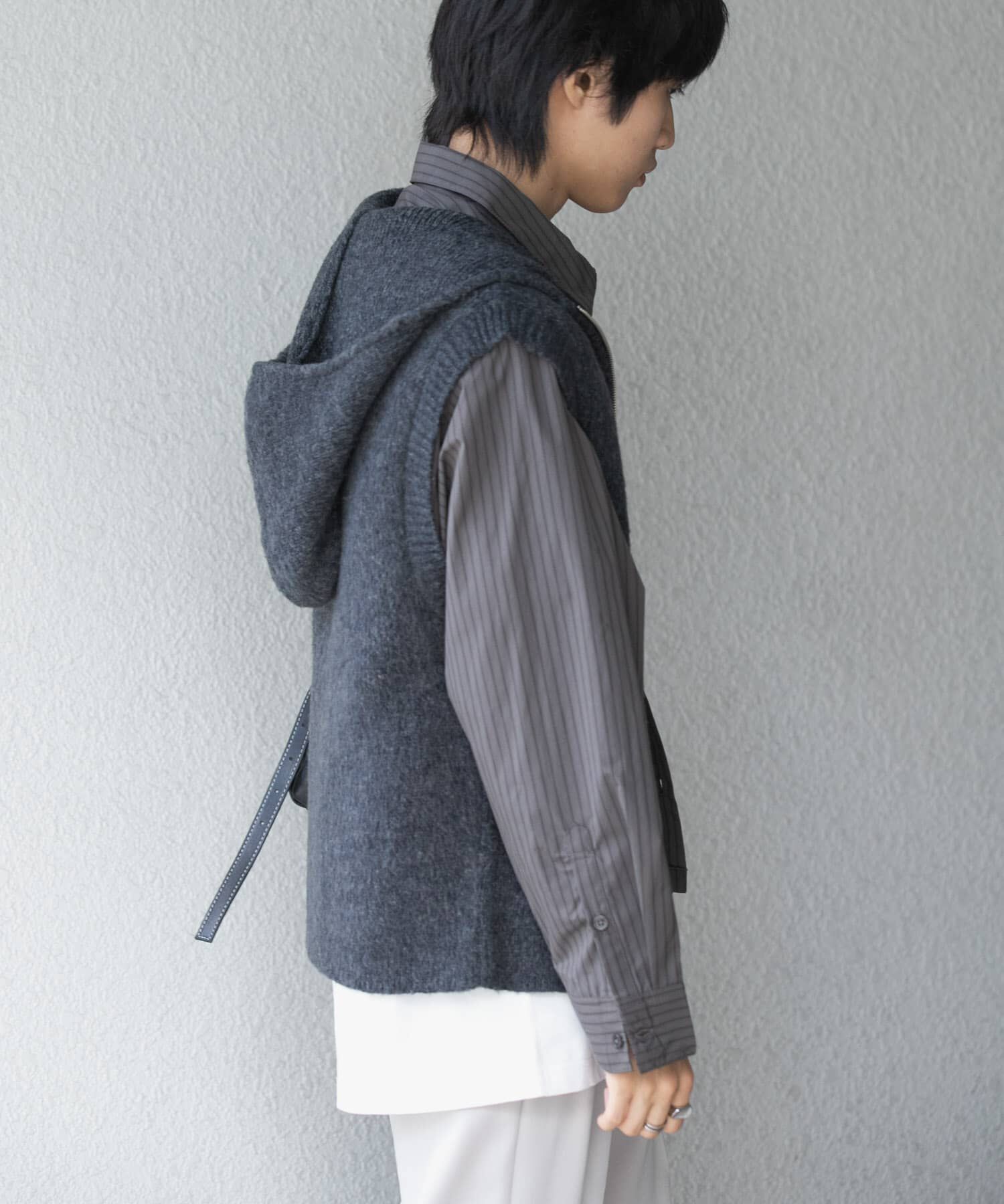 SENSE OF PLACE by URBAN RESEARCH「『洗濯可』シャギーフーディーベスト」|ベスト・ジレ|