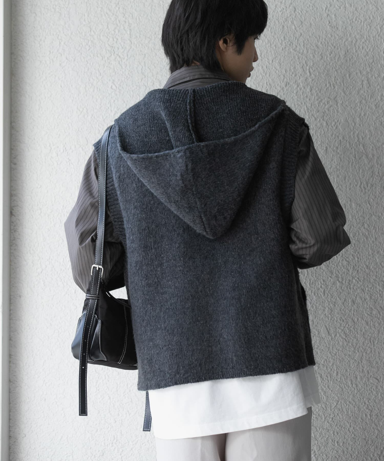 SENSE OF PLACE by URBAN RESEARCH「『洗濯可』シャギーフーディーベスト」|ベスト・ジレ|