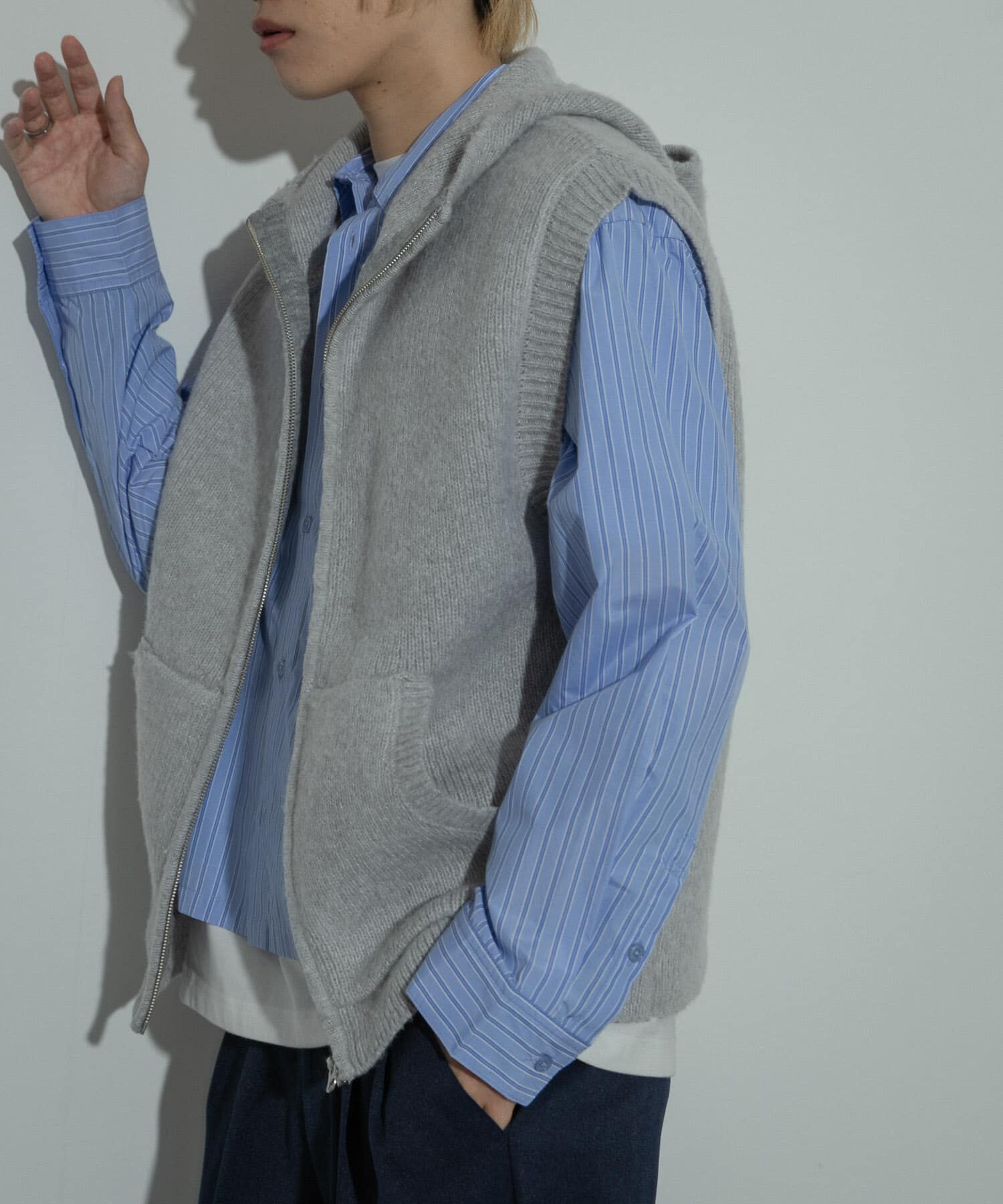 SENSE OF PLACE by URBAN RESEARCH「『洗濯可』シャギーフーディーベスト」|ベスト・ジレ|