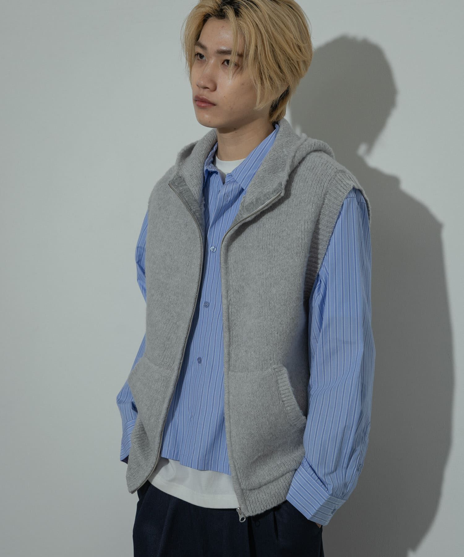 SENSE OF PLACE by URBAN RESEARCH「『洗濯可』シャギーフーディーベスト」|ベスト・ジレ|