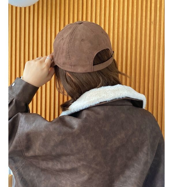  「フェイクスエードロングブリムキャップ」|キャップ・キャスケット|