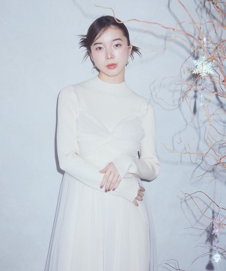 earth music&ecology「ねじりチュールキャミワンピース」|ワンピース|