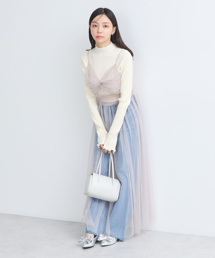 earth music&ecology「ねじりチュールキャミワンピース」|ワンピース|