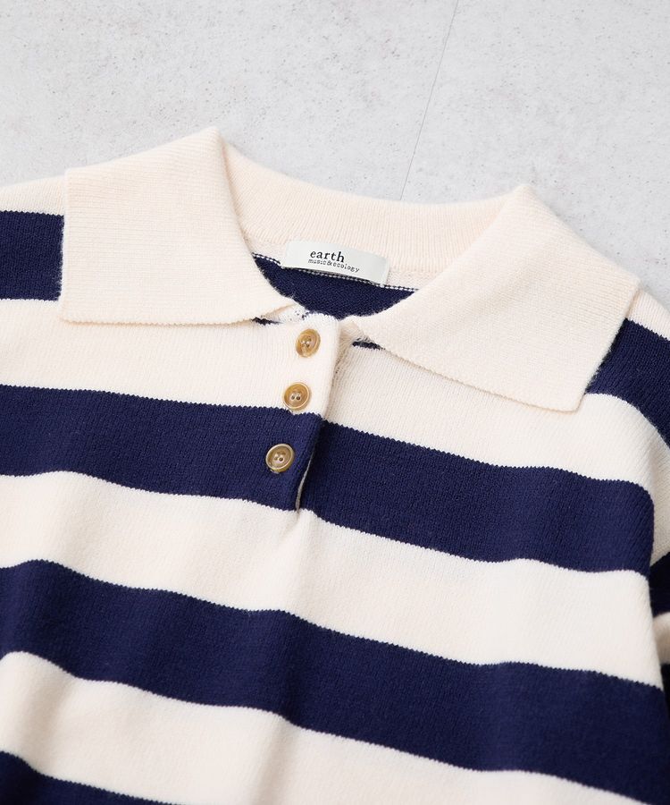 earth music&ecology「ラガーニット」|ニット・セーター|