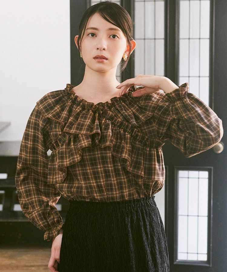earth music&ecology「フリルオフショルブラウス」|シャツ・ブラウス|