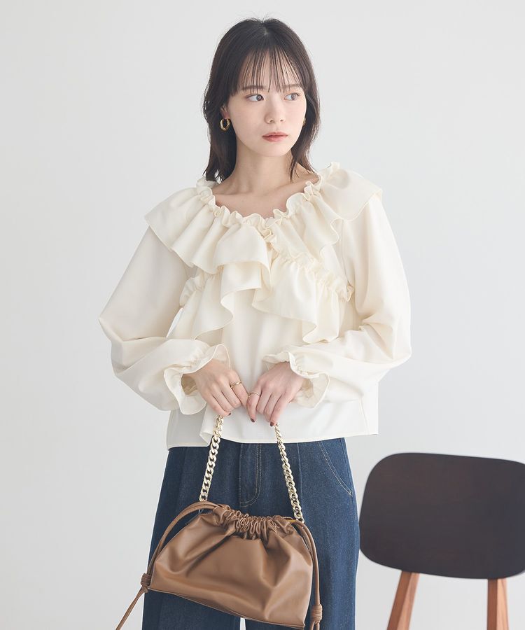earth music&ecology「フリルオフショルブラウス」|シャツ・ブラウス|