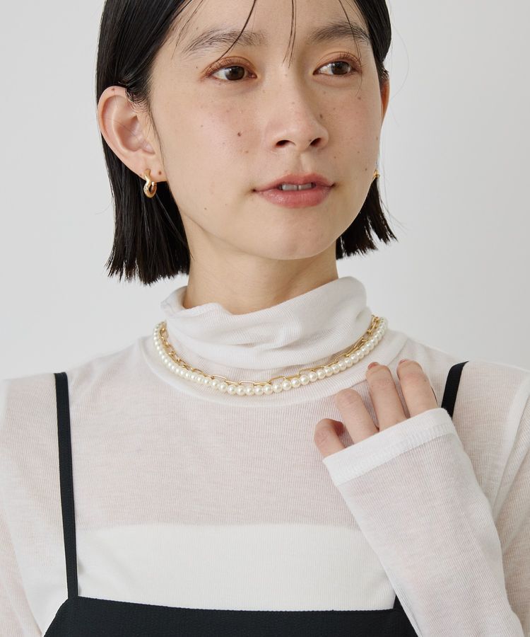 AMERICAN HOLIC「【2点SET】パール＋チェーンネックレス」|ネックレス|
