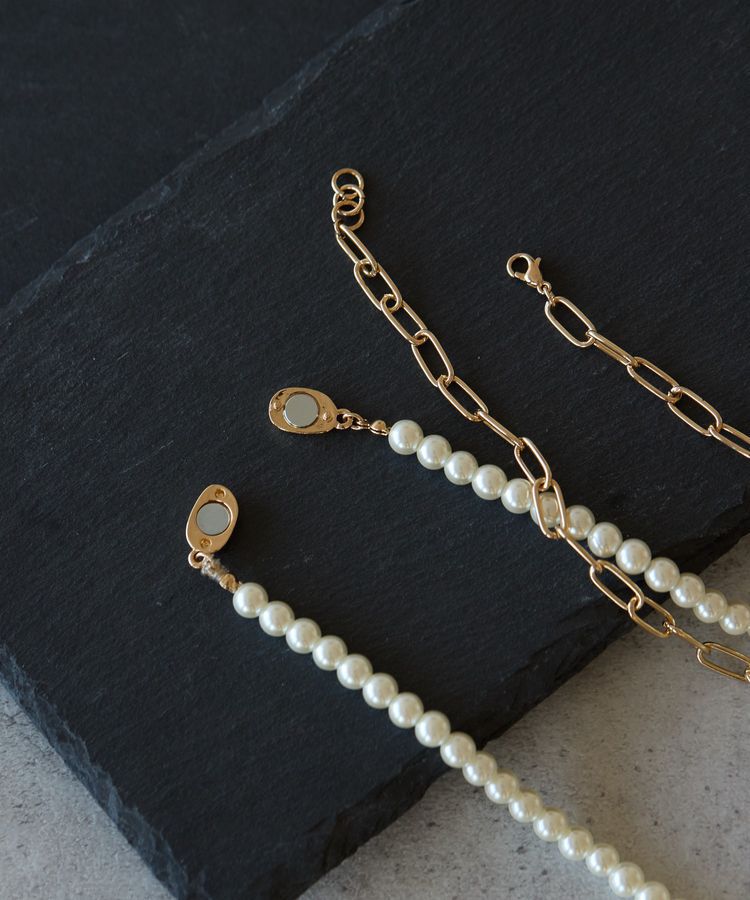 AMERICAN HOLIC「【2点SET】パール＋チェーンネックレス」|ネックレス|