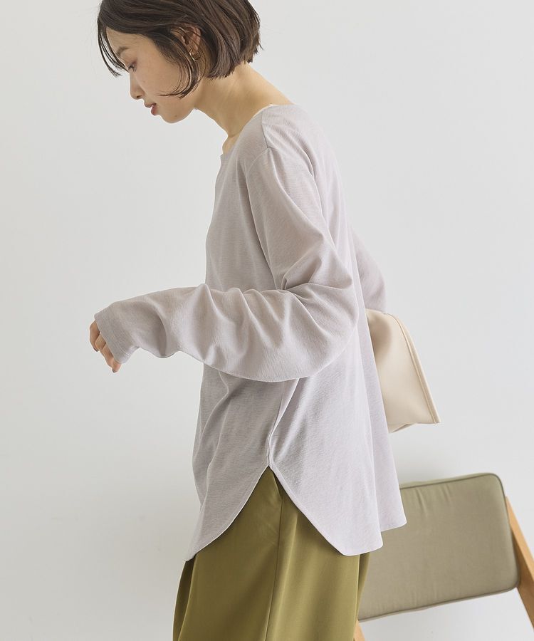 AMERICAN HOLIC「ラウンドカットシアープルオーバー」|Tシャツ・カットソー|