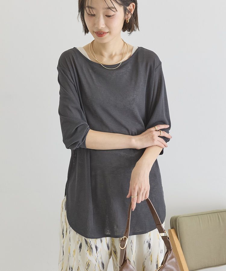 AMERICAN HOLIC「ラウンドカットシアープルオーバー」|Tシャツ・カットソー|