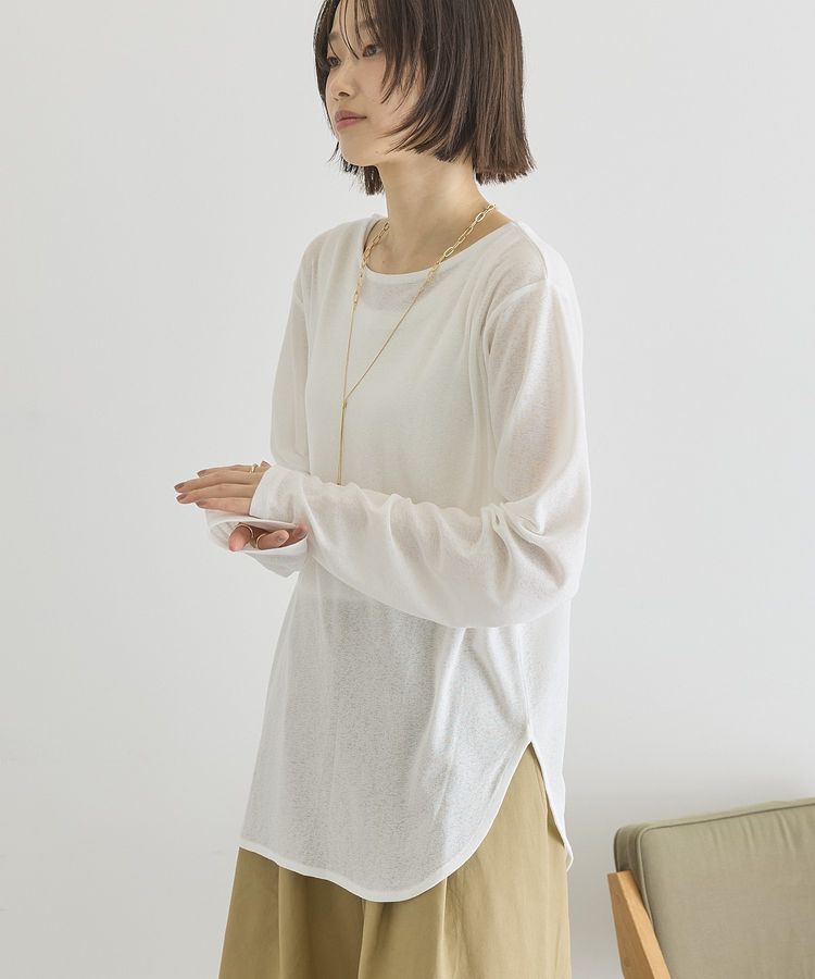 AMERICAN HOLIC「ラウンドカットシアープルオーバー」|Tシャツ・カットソー|