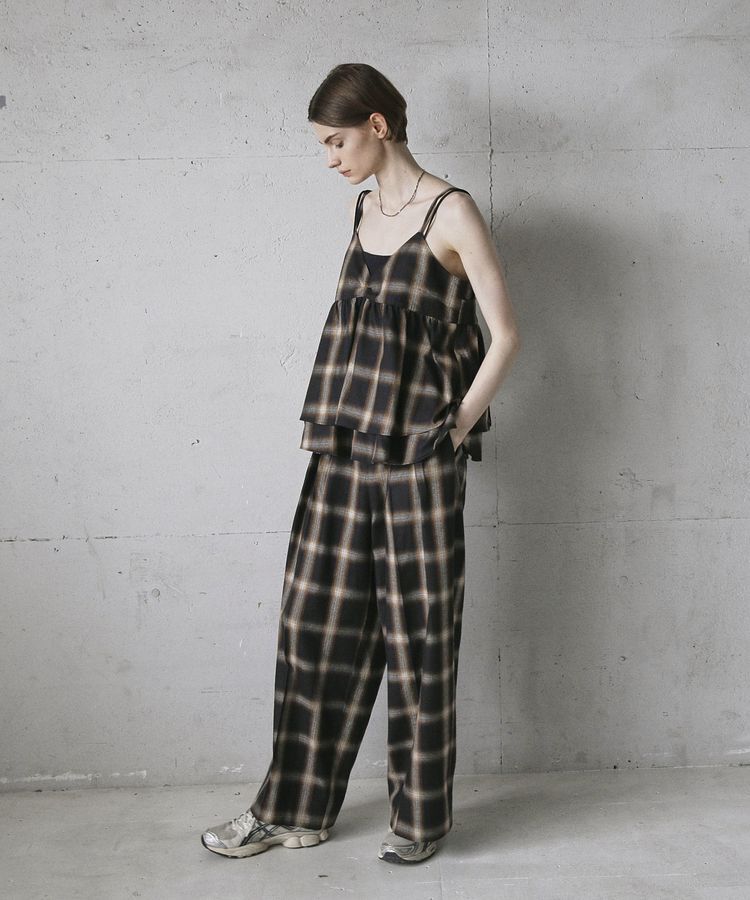 GARAGE OF GOOD CLOTHING「【日本製】オンブレチェック２タックワイドパンツ」|その他|