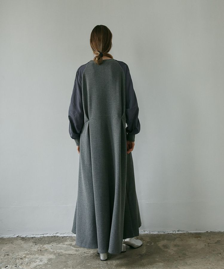 GARAGE OF GOOD CLOTHING「ダンボール&times;異素材タックワンピース」|ワンピース|