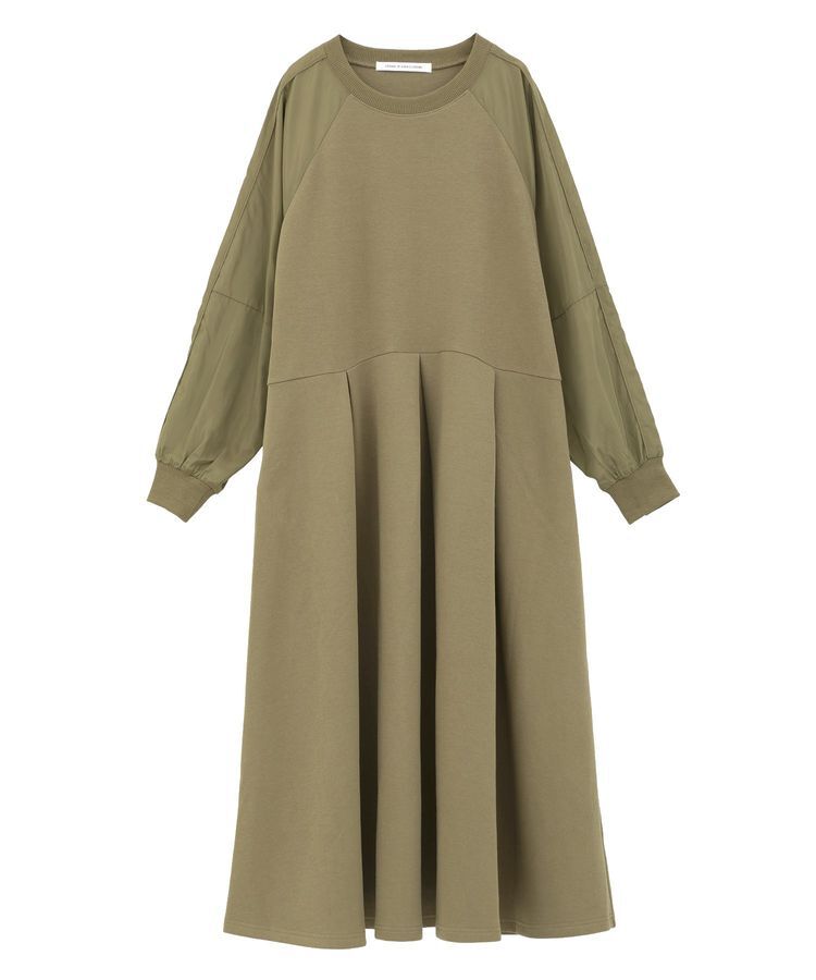 GARAGE OF GOOD CLOTHING「ダンボール&times;異素材タックワンピース」|ワンピース|