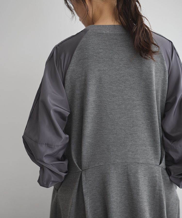 GARAGE OF GOOD CLOTHING「ダンボール&times;異素材タックワンピース」|ワンピース|