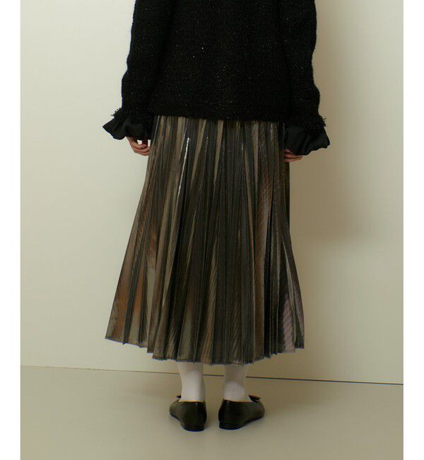 allureville「メタリック切替プリーツスカート」|スカート|