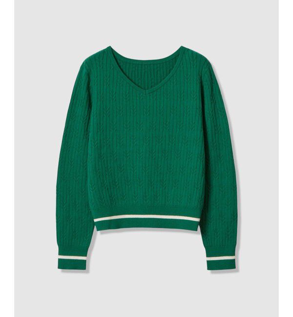 allureville「Ｗミニケーブルプルオーバー」|ニット・セーター|