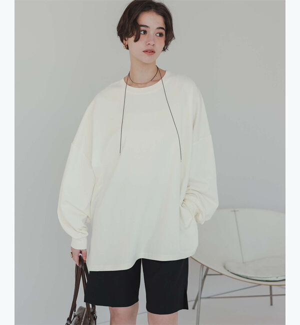 titivate「ルーズシルエットカットソープルオーバー」|Tシャツ・カットソー|アイボリー