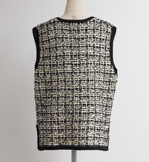  「ツィードライクニットベスト」|ニット・セーター|