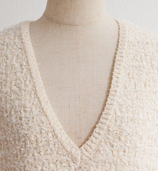 「ツィードライクニットベスト」|ニット・セーター|