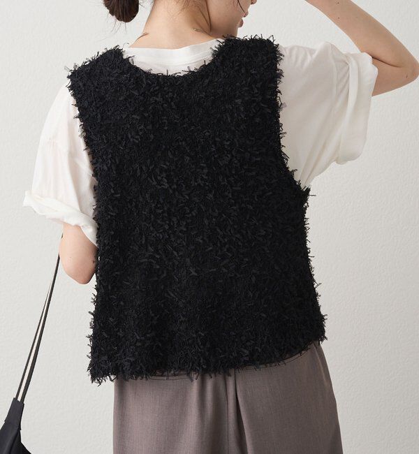  「リボンヤーンビスチェ」|ニット・セーター|