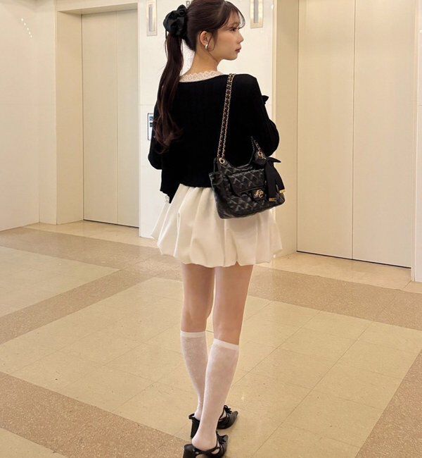  「【サイズ展開あり】バルーンミニスカート／パッチつき」|スカート|