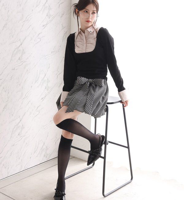  「【サイズ展開あり】バルーンミニスカート／パッチつき」|スカート|