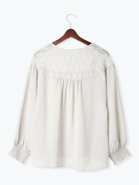 Te chichi TERRASSE「フリンジチュール切替ブラウス」|シャツ・ブラウス|