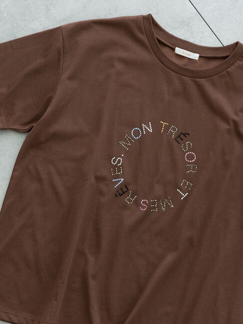 Te chichi「ラインストーンサークルロゴTシャツ」|Tシャツ・カットソー|