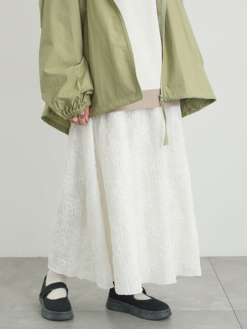 Samansa Mos2「花柄テープ刺繍フレアスカート」|スカート|