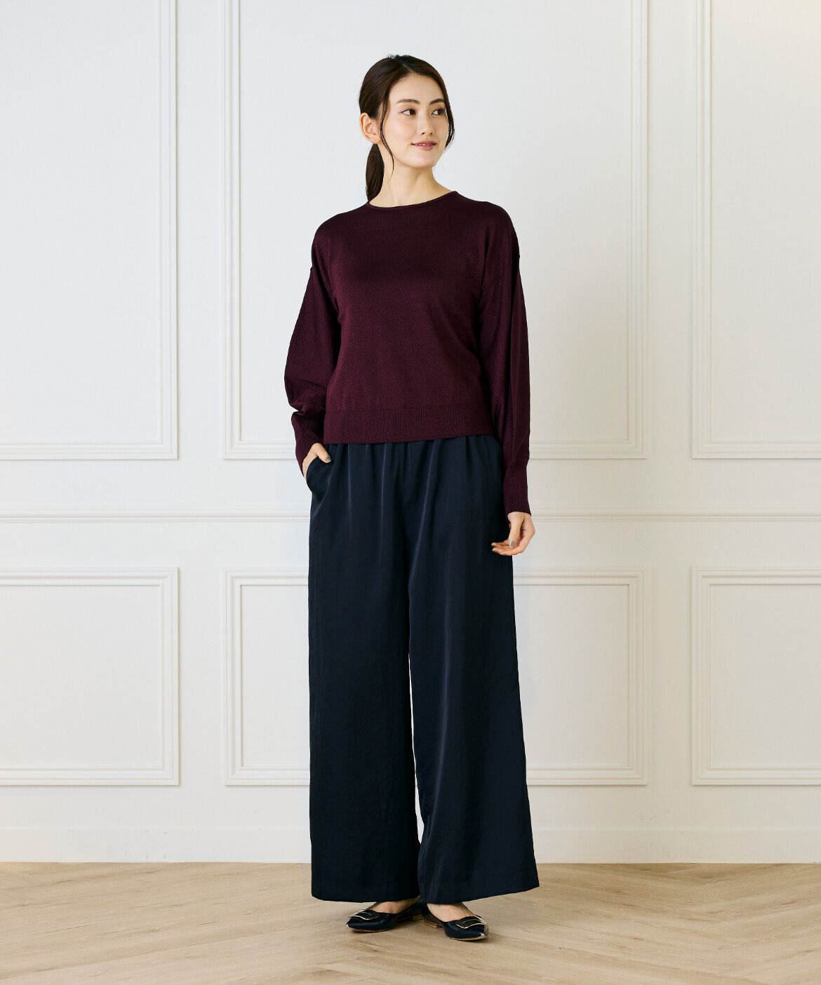 7-IDconcept.「ラメパフスリーブニットプルオーバー」|ニット・セーター|