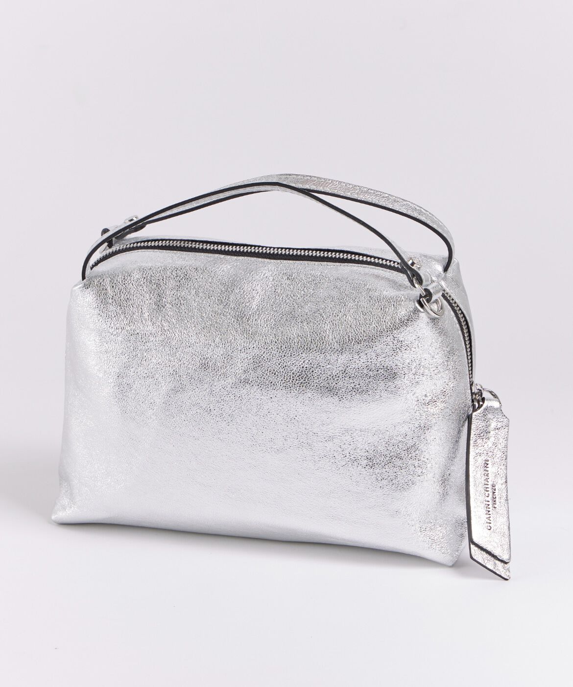 FAVORITE SUKINAMONO「ALIFA M メタリックミニレザーバッグ《GIANNI CHIARINI》」|ハンドバッグ|シルバー