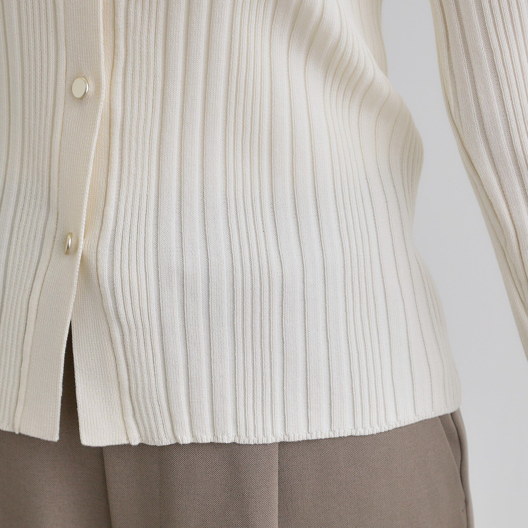 grove「ワイドリブポロニット」|ニット・セーター|