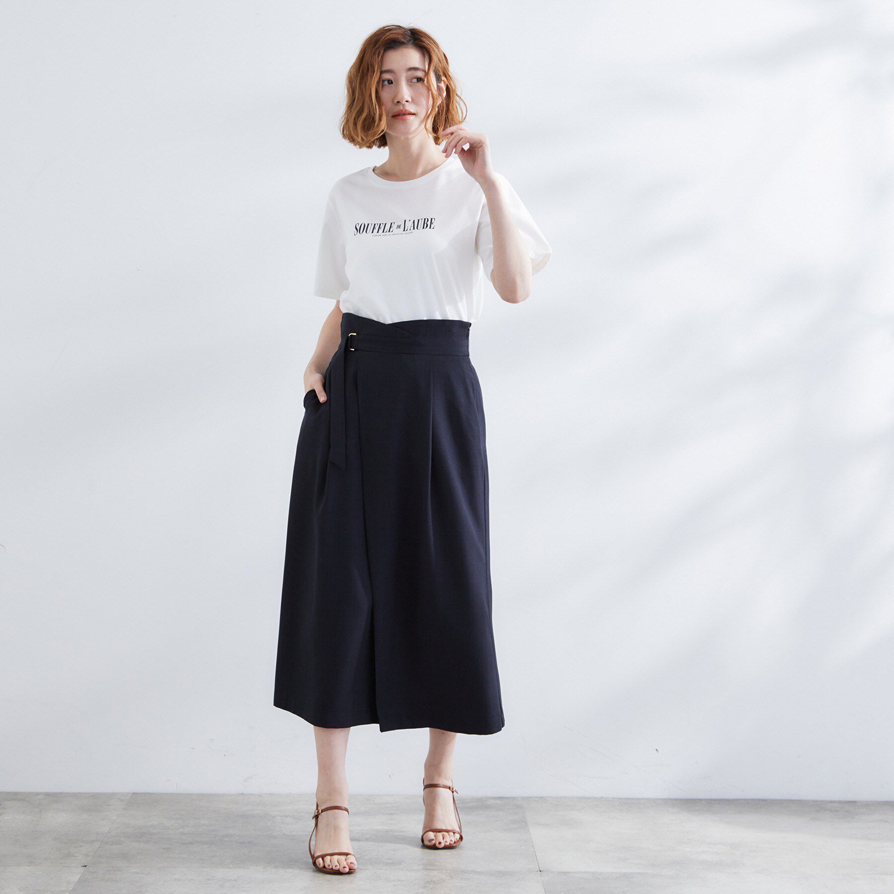 grove「【UVカット・接触冷感】ベーシックロゴTシャツ」|Tシャツ・カットソー|