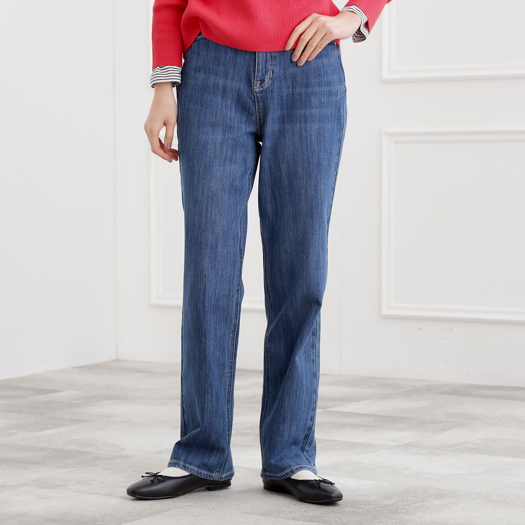 grove「【貴島明日香さん着用・選べる着丈】大人のためのストレートデニムパンツ」|デニム|