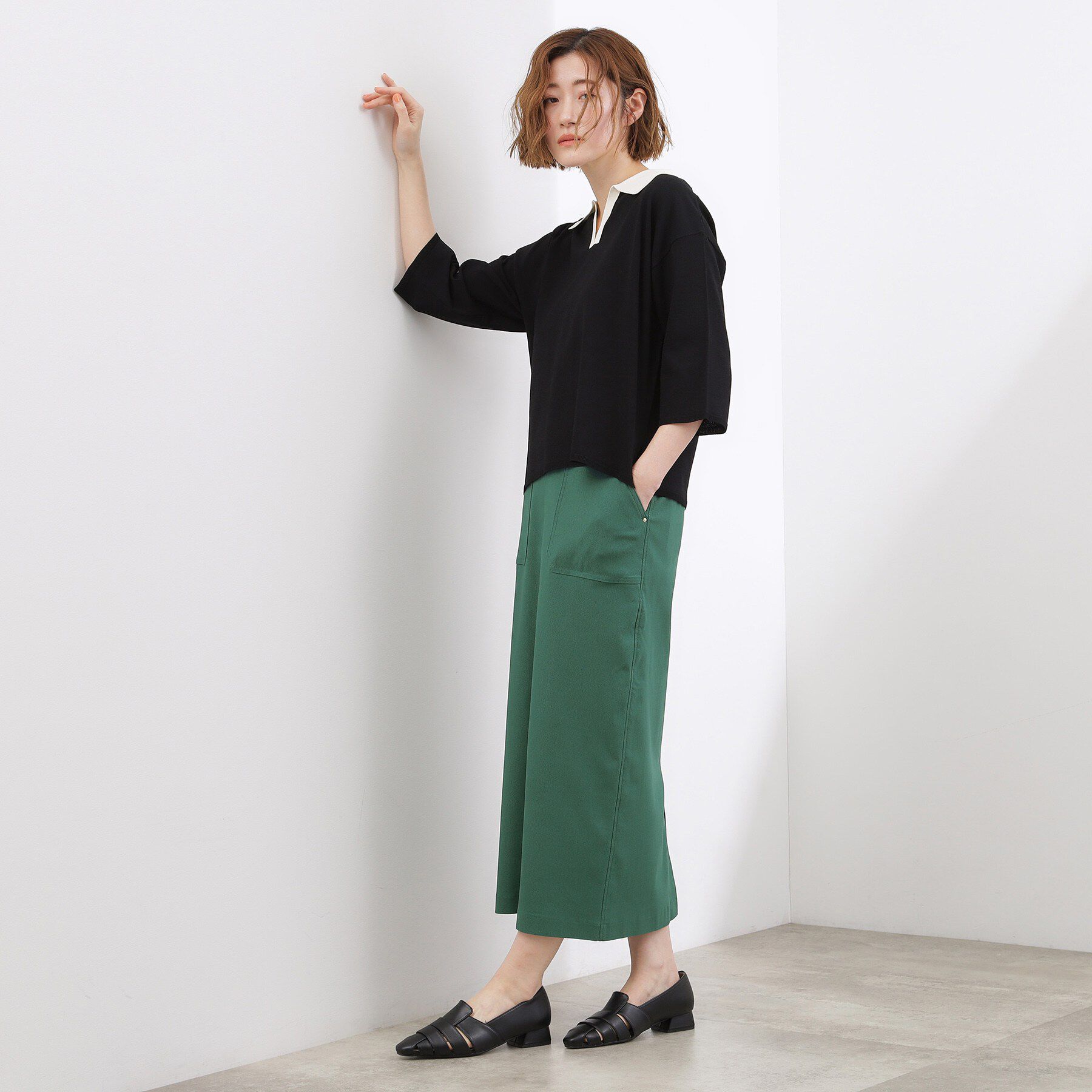 grove「【貴島明日香さん着用】ハイパーストレッチナロースカート」|スカート|