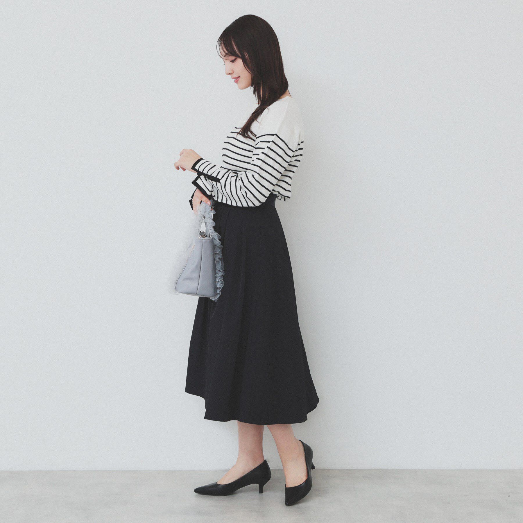 index「アシメタックフレアスカート【洗濯機洗い可/イージーアイロン】」|スカート|