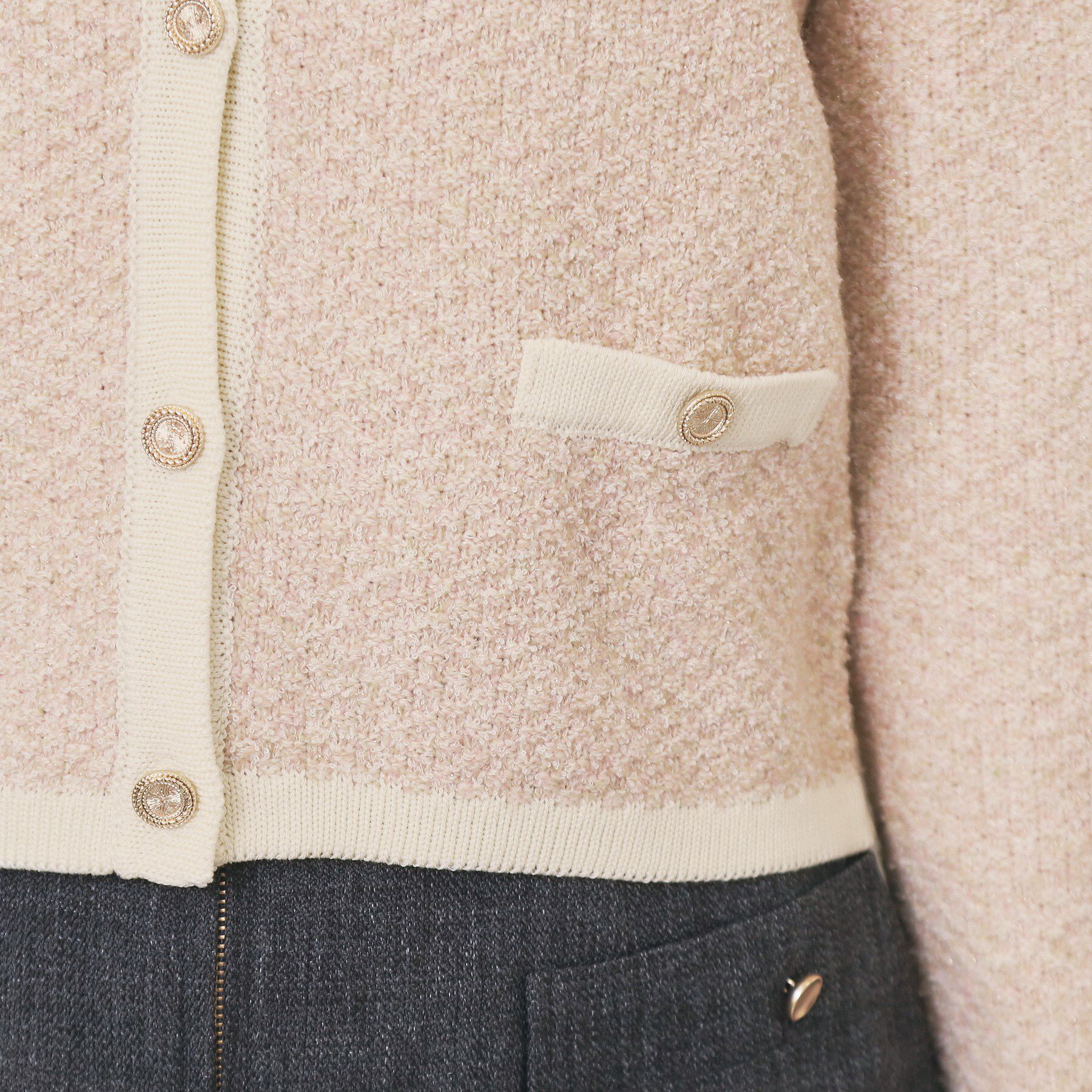 index「ミックスヤーンクルーカーディガン【洗濯機OK】」|カーディガン|