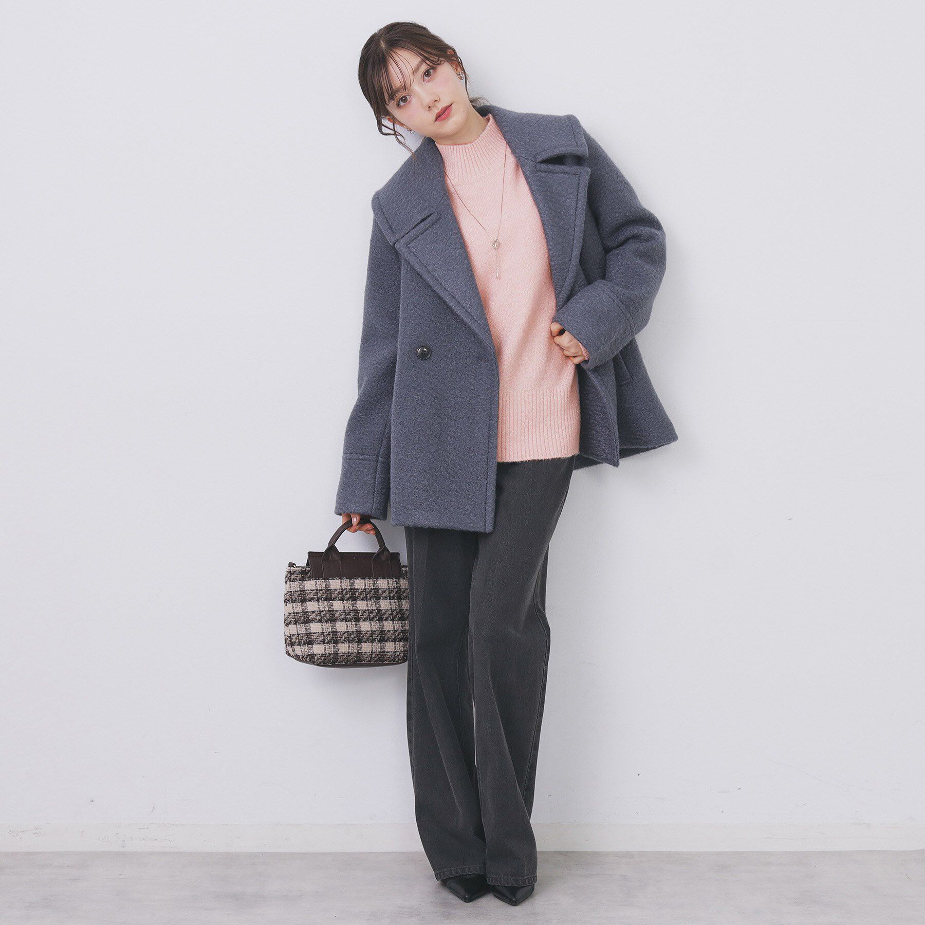 index「選べる2丈 ハイネックカラーミックスラメニット【洗濯機OK】」|ニット・セーター|