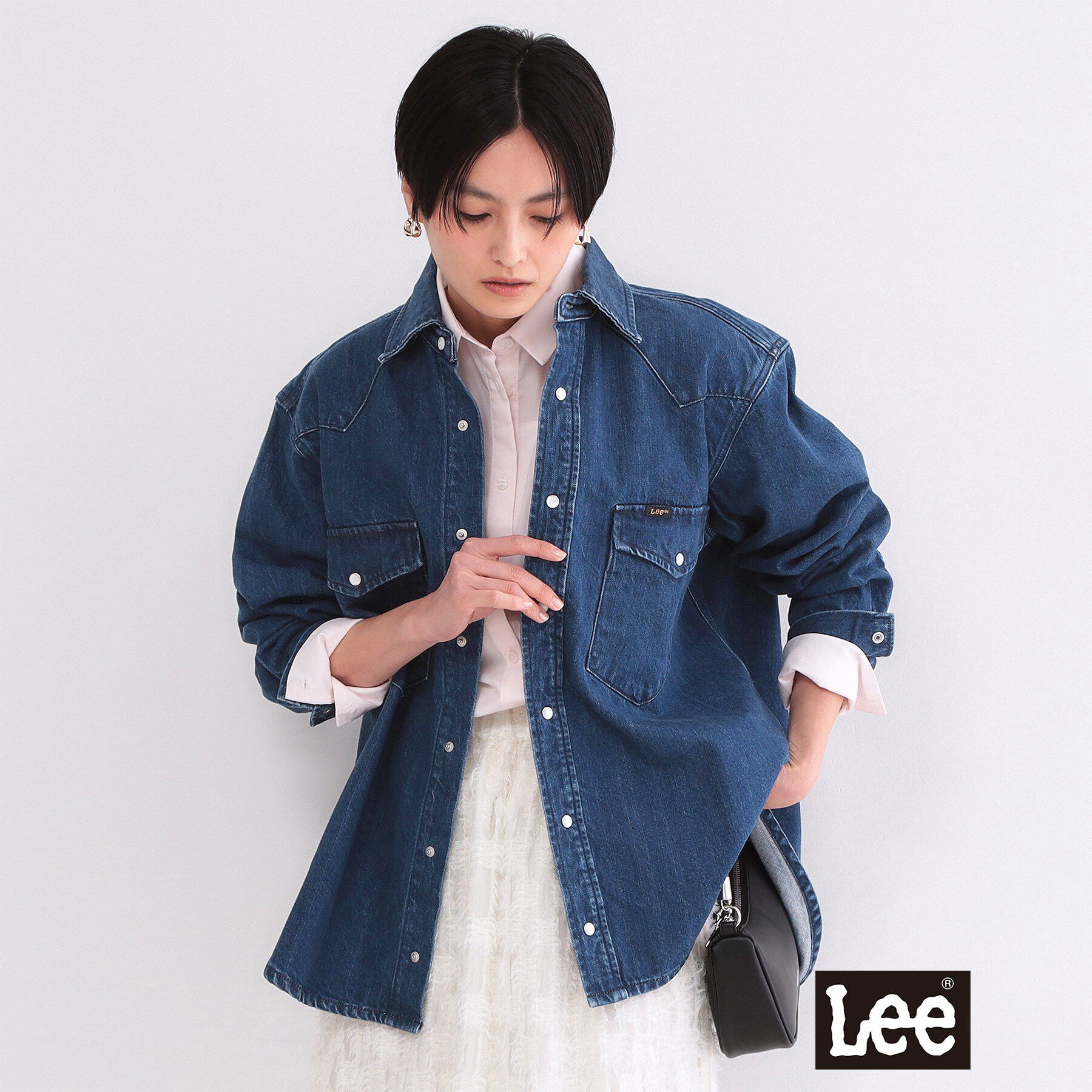 OPAQUE.CLIP「【Lee別注】ウエスタンシャツデニムジャケット【洗濯機OK】」|デニムジャケット|ブルー(093)