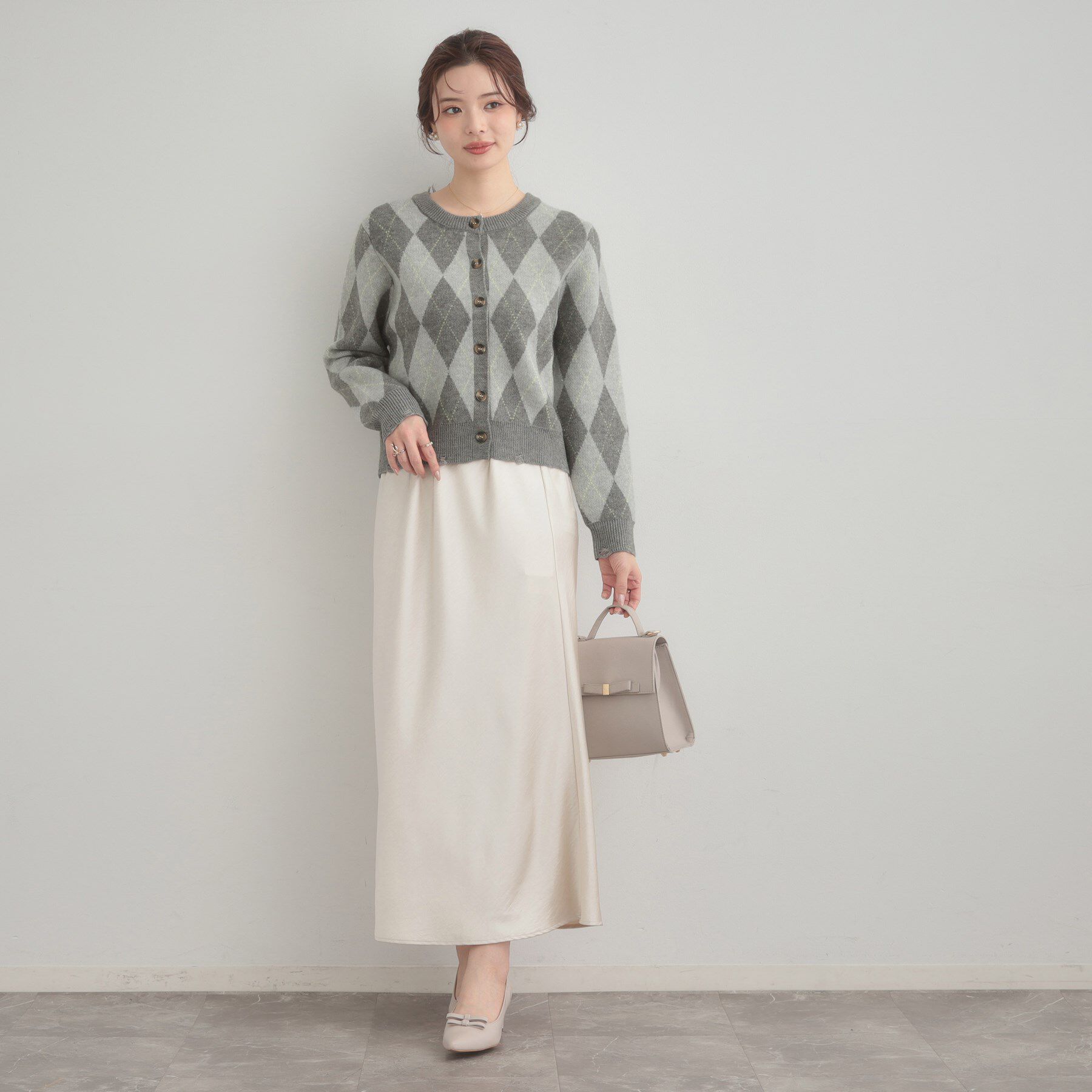 Couture broach「アーガイルニットカーディガン」|カーディガン|